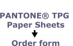 PANTONE® TPG Paper Sheets - Order 