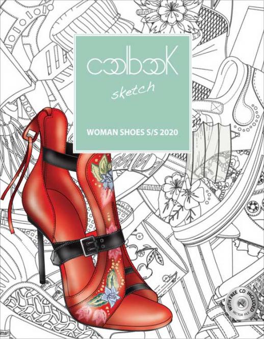 Coolbook Sketch Woman Shoes, Abonnement Welt/Luftpost 